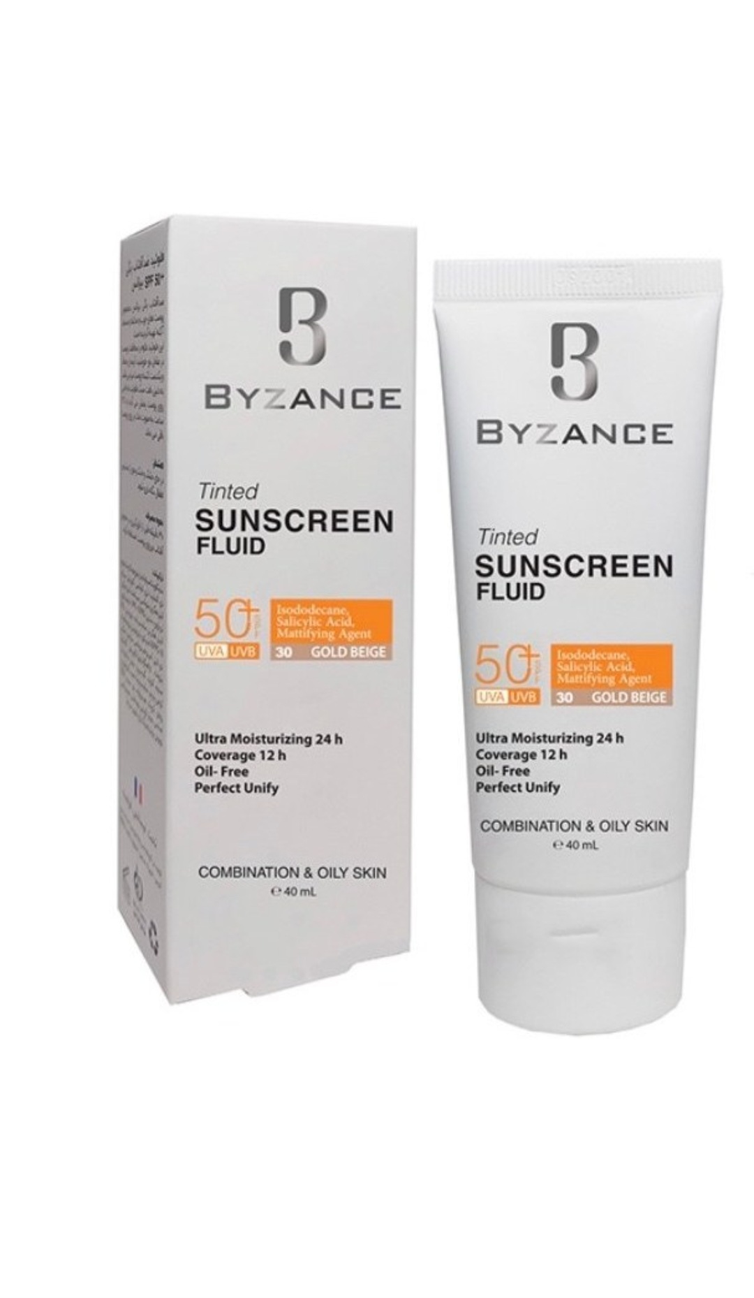کرم ضد آفتاب رنگی بیزانس SPF 50 مدل 30 مناسب پوست های خشک و حساس حجم 30 میلی لیتر